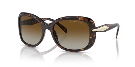 Prada PR 04ZS 57 Polar Brown Gradient & Tortoise .